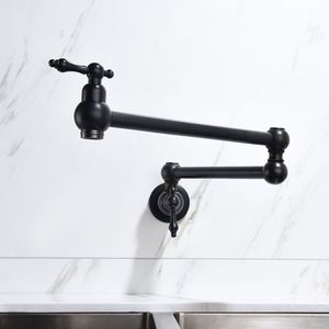 Rubinetto da Cucina a Parete in Ottone Lucidato con Doppia Maniglia per Applicazioni Commerciali - Alta Qualità - Product Image 1