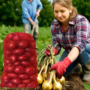 ถุงตาข่ายใส่หัวหอมถุงเก็บผักแบบใช้ซ้ำได้สำหรับกุ้งน้ำจืดทำจากมันฝรั่งหอมใหญ่ - Product Image 5