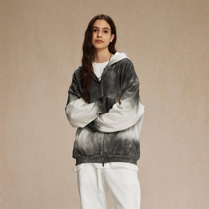 Sweat à capuche unisexe surdimensionné de haute qualité, 420 GSM, 100 % coton, imprimé à la demande, en molleton français épais, fermeture éclair, streetwear - Product Image 1