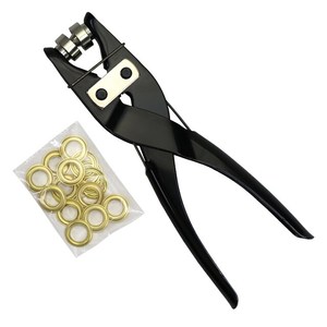 Pince à œillets ergonomique brevetée, robuste, à économie d'énergie de 70 %, conçue pour les œillets de 10 mm et 12 mm sur toile et cuir - Product Image 2