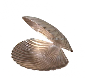 OysterBowl dorado de aluminio hecho a mano recién llegado personalizado, el mejor vendedor privado en línea, regalos, bandejas decorativas de mesa de Ramadán - Product Image 3