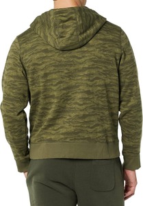 Sweat-shirt à capuche zippé pour homme, coupe classique, couleur unie, en polaire, veste décontractée avec poches, respirant, pour l'automne - Product Image 3