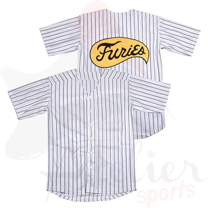 Wholesale Baseball Jerseys and <b>Pants</b> Full Sets High Quality Button <b>Down</b> Short Sleeves Pinstripes Baseball Jersey - Product Image 4