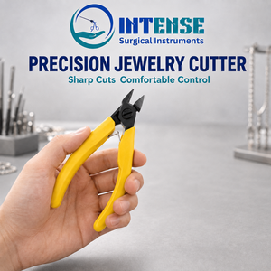 Pince coupante professionnelle de précision pour bijoux avec poignée ergonomique jaune - Product Image 4