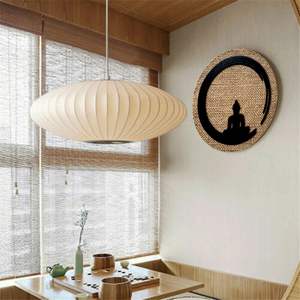 Arte Mural Redondo de Buda con Fondo de Yute, Decoración Espiritual para Colgar en la Pared, para Sala de Estar, Dormitorio, Sala de Pooja, Oficina, Cafetería, Decoración del Hogar - Product Image 5