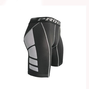 Shorts de compression pour hommes, couleur unie, blocs de couleur, séchage rapide, vêtements de sport, taille mi-haute, fermeture élastique, shorts courts - Product Image 4