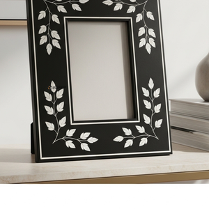 Luxury Floral Bone Inlay <b>Frame</b> <b>Black</b> Decorative Picture <b>Frame</b> Home Styling - Product Image 4