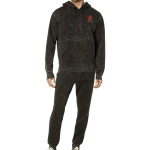 Chándal de invierno para hombre, elegante, con capucha, corte regular, lavado ácido, estampado, ligero, para uso en exteriores, 100% algodón, hecho en Pakistán - Product Image 1