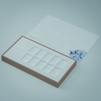 Boîte à tiroir rigide personnalisée avec fenêtre pour l'emballage des ongles press-on |   Boîte cadeau en papier écologique magnétique avec laminage mat et gaufrage