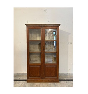 Mueble Almirah Moderno de Madera Maciza Estilo Antiguo Personalizado para Hogar, Comedor, Apartamento, Hospital - Incluye Vidrio - para Uso en Dormitorio y Sala de Estar - Product Image 1