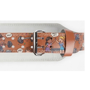 เข็มขัดยกน้ำหนักลายอนิเมะ หนัง PU เข็มขัดยกน้ำหนักอนิเมะแบบยูนิเซ็กซ์ รองรับหลัง เข็มขัดหนังแบบสองง่าม สำหรับผู้ชายและผู้หญิง - Product Image 4