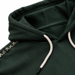 Sudadera Extra Grande Color Verde Bosque, Corte Cuadrado, Hombros Caídos, Estilo Urbano, Personalizable OEM - Product Image 4