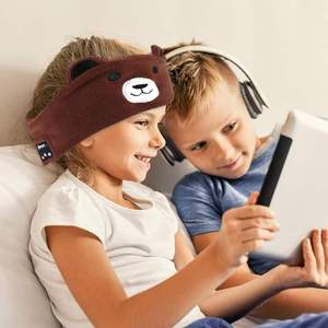 Cute Animal Kids Wireless Over-Ear Headphones Soft Stretch Headband <b>Bluetooth</b> Audio Headset With <b>Microphone</b> for Play - Product Image 4