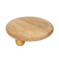 Support à gâteau en bois rustique avec pieds, rond, antiadhésif, non toxique, fait main, écologique, passe au lave-vaisselle, 1 pièce, MT Exports