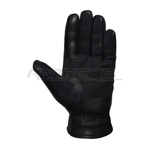 Black Tactical Gloves Protective Knuckle <b>Padded</b> Outdoor <b>Practice</b> Gear Impact Resistant OEM Leather Training Gloves - Product Image 5