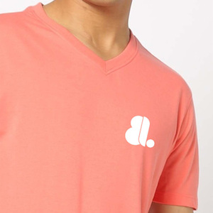 เสื้อยืดคอกว้างผู้ชายแฟชั่นใหม่ ไซส์ใหญ่ ระบายอากาศได้ดี สีพื้น แขนสั้น ผ้าฝ้ายใยไผ่ แห้งเร็ว ขายส่ง - Product Image 1