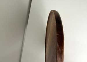 Round Acacia Wood Serving Tray Solid Wooden Plate Polished <b>Cheese</b> Bread Pizza Dish for Hotel Restaurant Kitchen - Product Image 3