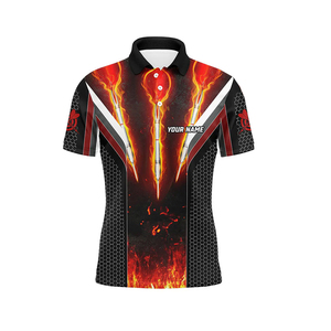Chemises de polo de billard pour hommes, personnalisées, imprimées numériquement, de haute qualité, 100% polyester - Product Image 4