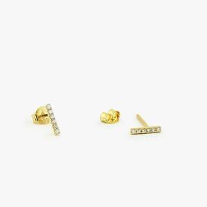 Petits clous d'oreilles en diamant, or blanc, jaune ou rose 14 carats, 0,10 carat, clarté VS, diamant naturel, bijoux minimalistes pour un usage quotidien - Product Image 3