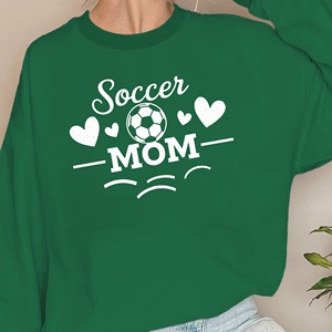 Fútbol MOM con corazones sudaderas de mujer - Product Image 2