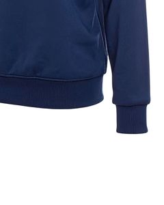 <b>Women's</b> Navy Blue Crew Neck <b>Sweatshirt</b> Regular Fit Full Sleeve 100% Polyester Woven Solid Color Autumn Winter Wear Front Logo - Product Image 6