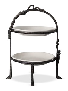 Soporte de Metal Decorativo de Dos Niveles para Pasteles, Soporte para Cupcakes, Plato para Servir Pasteles para Fiestas de Té - Product Image 3
