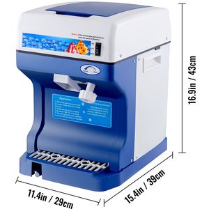 Machine à glace pilée électrique 110V 250W, modèle de table réglable, pour la fabrication de cônes de neige, capacité de 265 lb/h, broyeurs et râpeurs de glace - Product Image 6