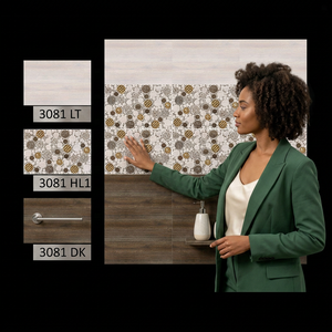 Carreaux muraux numériques en céramique à finition brillante pour salon moderne, effet brique décorative, 250x375mm - Product Image 3
