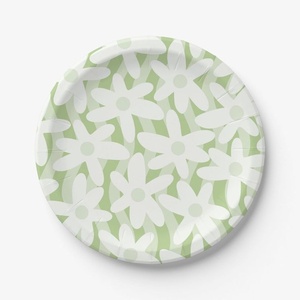 New Durable Paper Plates Disposable for Catering Wedding Reception and Celebration Meal Serving 9 Inches Round Shapes Plates - Product Image 1