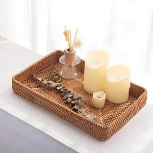 Panier rectangulaire en bambou tissé à la main, bac en rotin de mer, de haute qualité, bon marché, offre spéciale - Product Image 3