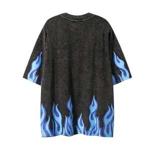 High Quality Summer Blank Unisex Wide O Neck Short Sleeve Oversized <b>Mens</b> 250gsm Cotton Vintage Acid Wash T <b>Shirt</b> - Product Image 6