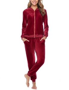 OEM 2026 Autumn Winter Solid Lightweight Wide Leg Casual <b>Trousers</b> & Long Sleeved Half <b>Zip</b> Tracksuit - Product Image 5
