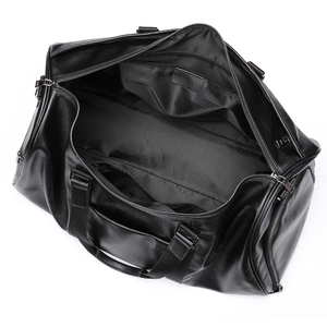 Sac de voyage pour homme en cuir véritable, sac de sport de grande capacité avec pochette pour chaussures, sac de week-end pour homme - Product Image 2