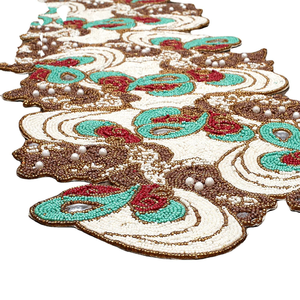 Top Quality Handmade Beaded Flower <b>Table</b> <b>Runner</b> Mats <b>Table</b> Top Cloth for Kitchen <b>Dining</b> <b>Table</b> at Low Price - Product Image 3
