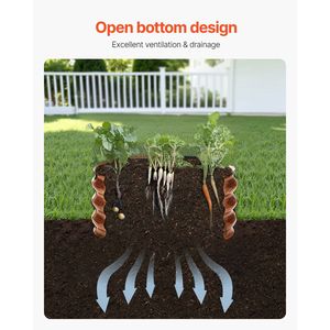 Kit de 3 bacs de culture surélevés en métal galvanisé 2x2x1 pieds, montage facile, pour jardinage extérieur et culture de légumes - Product Image 6