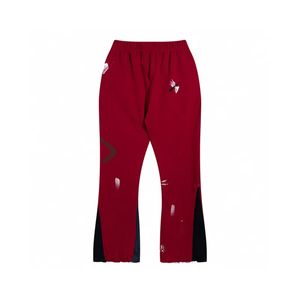 Pantalon de survêtement streetwear personnalisé, coupe ample, délavé à l'acide, évasé, coupe droite, jambe large, oversize, style baggy, jogger, épais - Product Image 6