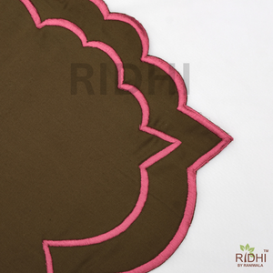 Juego de Manteles Individuales Rectangulares Reversibles de Algodón Orgánico Ecológico Ridhi, Manteles Individuales Modernos con Bordado Floral para Comedor - Product Image 3