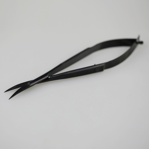 Ciseaux à cuticules micro-courbés noirs personnalisés en acier inoxydable à pointe fine pour manucure OEM - Product Image 6