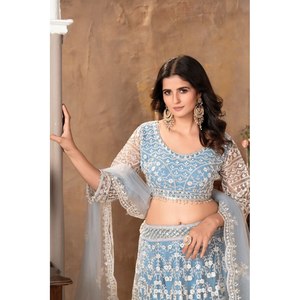ชุดราตรีออกแบบสวยงามลำดับที่สวยงามชุดทำงานปาร์ตี้สวม lehenga choli - Product Image 3