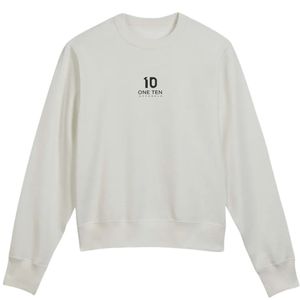 เสื้อสเวตเชิ้ตคอกลมสีขาวสำหรับผู้ชาย ผลิตจากผ้าฝ้ายรีไซเคิล เป็นมิตรต่อสิ่งแวดล้อม คุณภาพพรีเมียม แขนยาว สวมใส่สบาย เหมาะสำหรับทุกวัน - Product Image 1