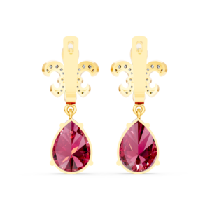 Pendientes Personalizados de Oro Sólido de 14K, 9K, 10K, 18K con Gema de Laboratorio de 10 Quilates, Certificación IGI, Joyería Fina Ética, MOQ 3 Piezas, 10 Piezas, RJC OEM ODM EA502132 - Product Image 3