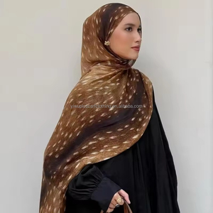 Hijab en modal de bambou Vela imprimé motif cerf, respirant et doux, tissé, pour femmes musulmanes – Collection 2026 à succès - Product Image 2
