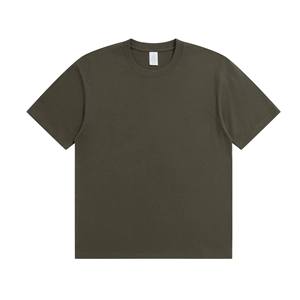 New Polyester/Cotton 220gsm Heavy <b>Weight</b> Luxury Silk Screen Printed O-Neck Short Sleeve Unisex Custom Logo <b>Blank</b> Men's T-Shirt - Product Image 5