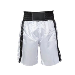Custom Boxing Shorts <b>Black</b> Red Elastic Waistband Front Breathable Quick Dry Men's Martial Arts Wear Regular Fit Durable - Product Image 3