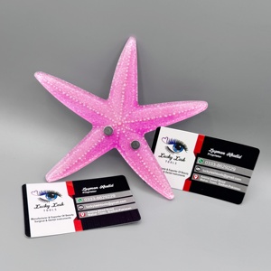 Plateau d'extension de cils en forme de méduse et d'étoile, personnalisable avec logo, en acrylique, pour colle à cils, dernières nouveautés, durable, en verre - Product Image 4