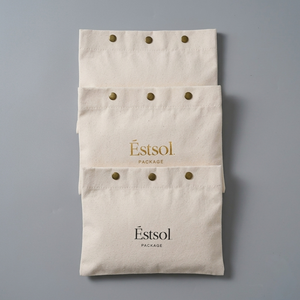 Sac en toile personnalisé avec logo, fermeture à bouton-pression, sac anti-poussière en coton, emballage cadeau recyclable et écologique, unisexe - Product Image 4