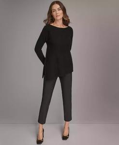 Maglione Poncho in Cashmere con orlo asimmetrico da Donna | Donna Karan New York - Product Image 3