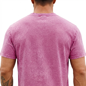 T-shirt pour homme au design populaire, effet délavé à l'acide, de haute qualité, écologique, respirant, séchage rapide, style streetwear, prix bas, t-shirt effet délavé à l'acide - Product Image 5