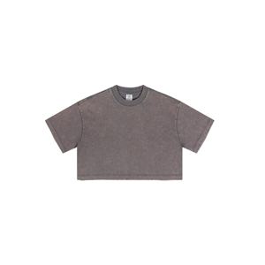 Wholesale High Quality 100% Cotton Black Acid-Washed T-Shirt Custom Logo Heavy <b>Weight</b> Oversized Off Shoulder <b>Blank</b> Men'S T-Shirt - Product Image 3