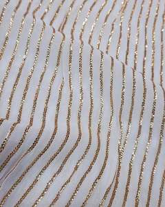 High Quality Sequin Embroidery <b>Fabric</b> 3D Floral Lace <b>Fabric</b> for Evening Dress Wedding Gown Garment - Product Image 1